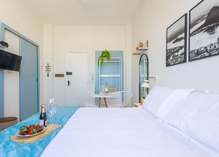 Loft com vista pro Pão de Açúcar! A/C, Wi-Fi, TV Apartamento Rio de Janeiro